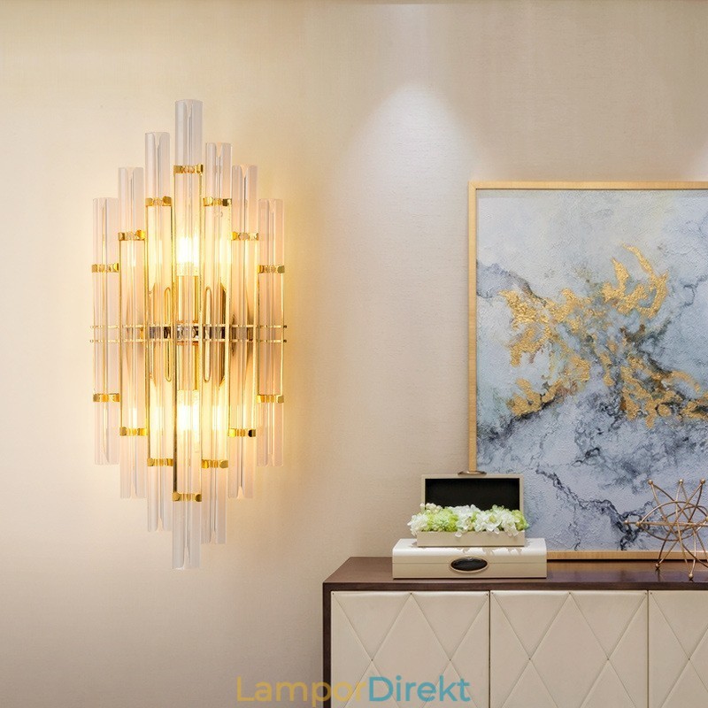 Hotellljus Lyx Kristall Vägglampa Stolpemodern Personlighet Vardagsrum Entré Bakgrund Vägglampa Sovrum Sängbord Dekorativa Lampetter