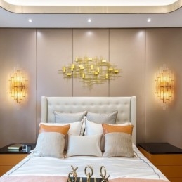 Hotellljus Lyx Kristall Vägglampa Stolpemodern Personlighet Vardagsrum Entré Bakgrund Vägglampa Sovrum Sängbord Dekorativa Lampetter