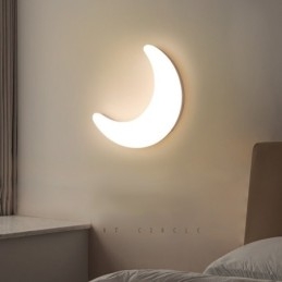 20W Nordic Indoor Moon Shape Barnrum Vägglampetter Taklampor
