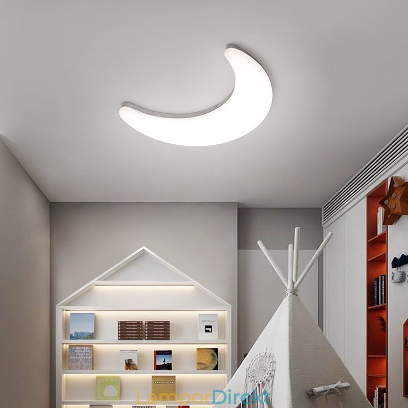 20W Nordic Indoor Moon Shape Barnrum Vägglampetter Taklampor