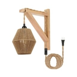 Pappersrep Vägglampa American Pastoral Retro Vägglampa Med Stickpropp