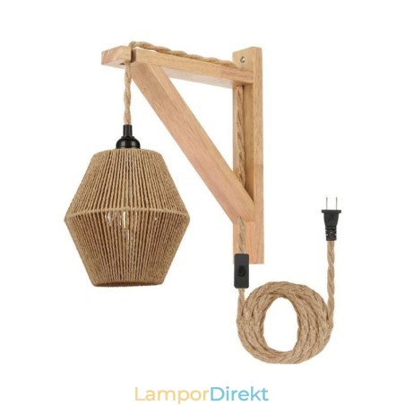 Pappersrep Vägglampa American Pastoral Retro Vägglampa Med Stickpropp Pappersrep Vägglampa American Pastoral Retro Vägglampa Med Stickpropp