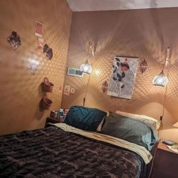 Bambu Vägglampa American Pastoral Retro Hamp Rep Vägglampa Med Plugg