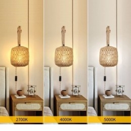Amerikansk Retro Wall Sconce 3M Hamp Rope Hanging Line Paper Rope Woven Lampskärm