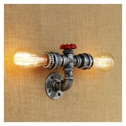 Vintage Retro Vattenrör Industriella Lampetter Vägglampa