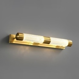 Vägglampa Mässing Akryl Cylinder Spegel Front Light