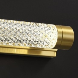 Vägglampa Mässing Akryl Cylinder Spegel Front Light
