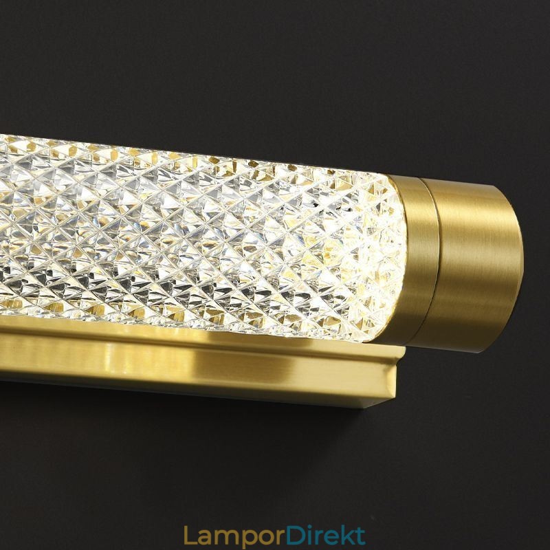Vägglampa Mässing Akryl Cylinder Spegel Front Light