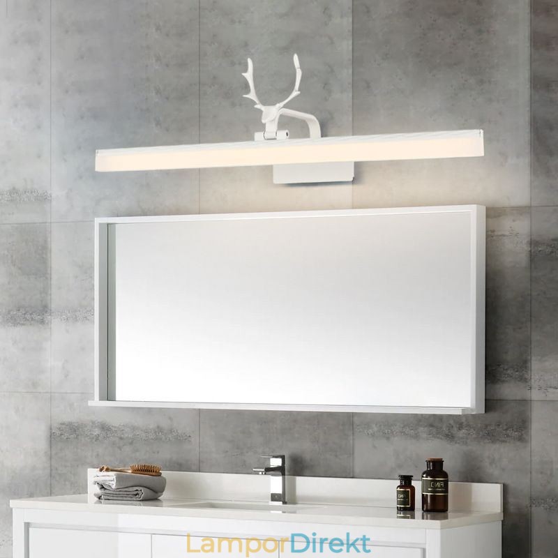 Antler Mirror Front Light Akryl Vägglampa Toalett Smink Ljus Armatur
