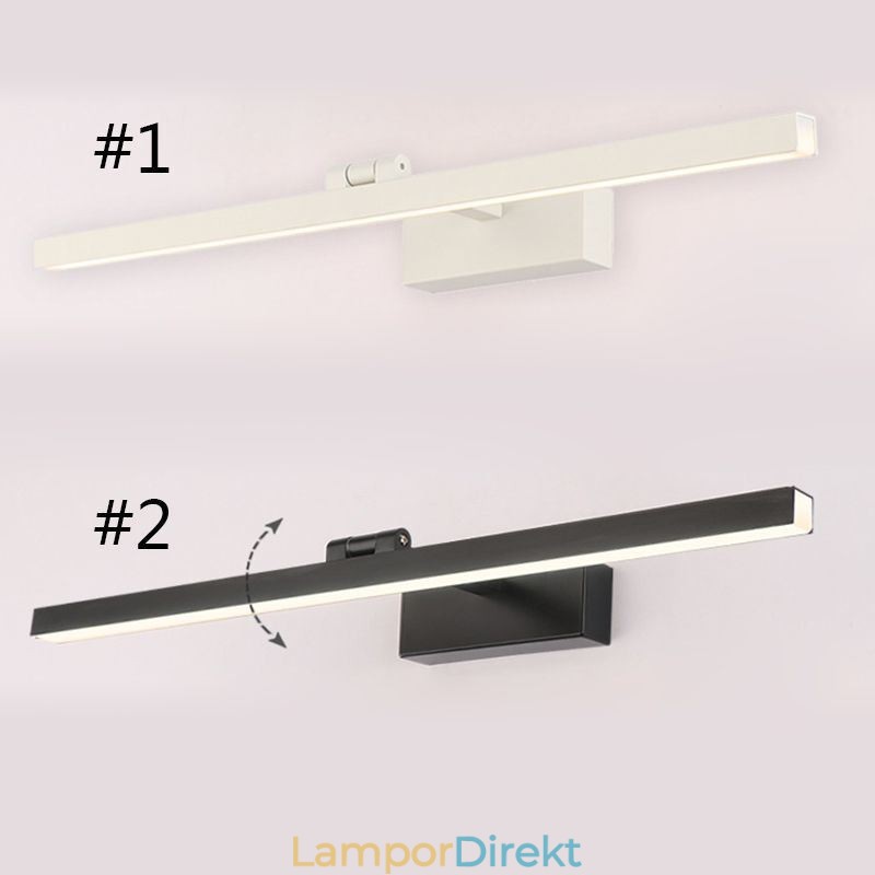 Nordic Style Spegel Front Ljus Vinkel Justerbar Vägglampa Toalett