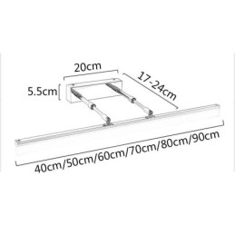 Spegel Front Light Akryl Sträckbar Sconce Lampa Toalettrum Korridor