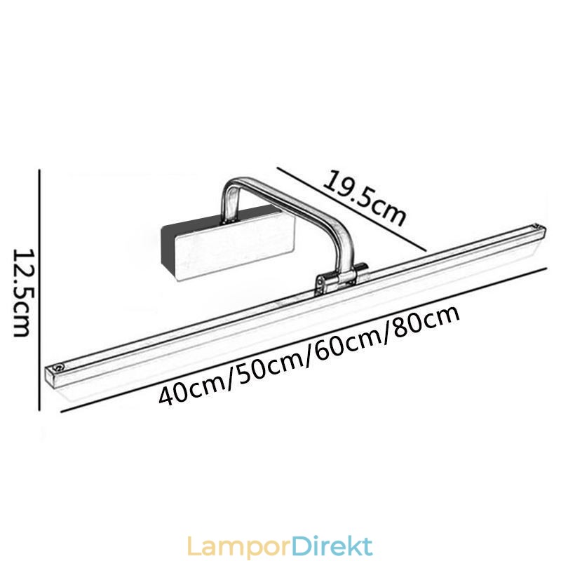 Modern Vägglampa Spegel Front Light Vinkel Justerbar Washroom Makeup Light