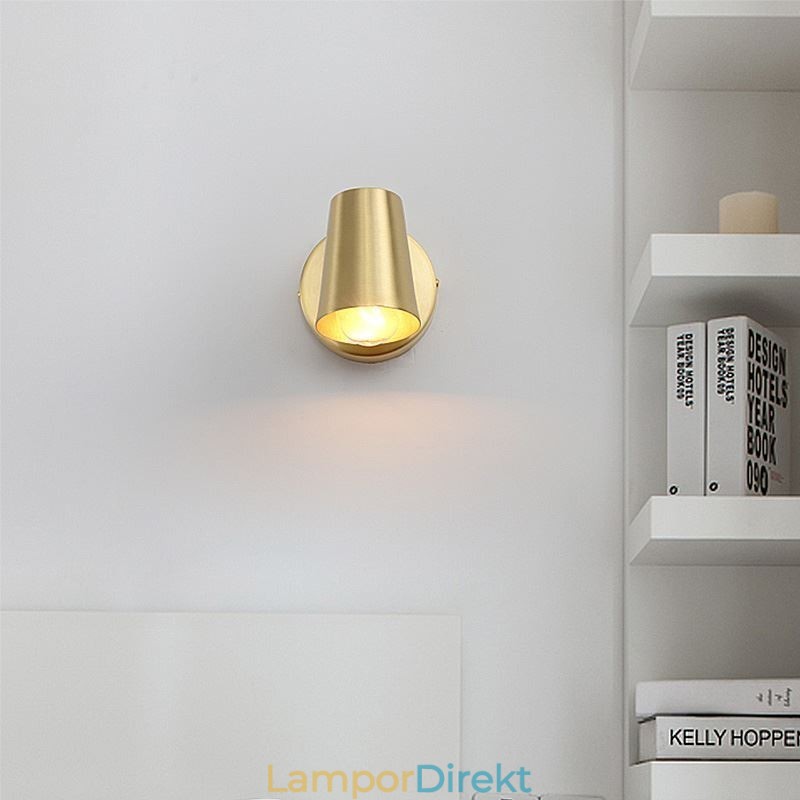 Nordic Brass Mirror Front Light Spot Vägglampa