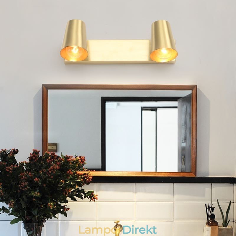 Nordic Brass Mirror Front Light Spot Vägglampa