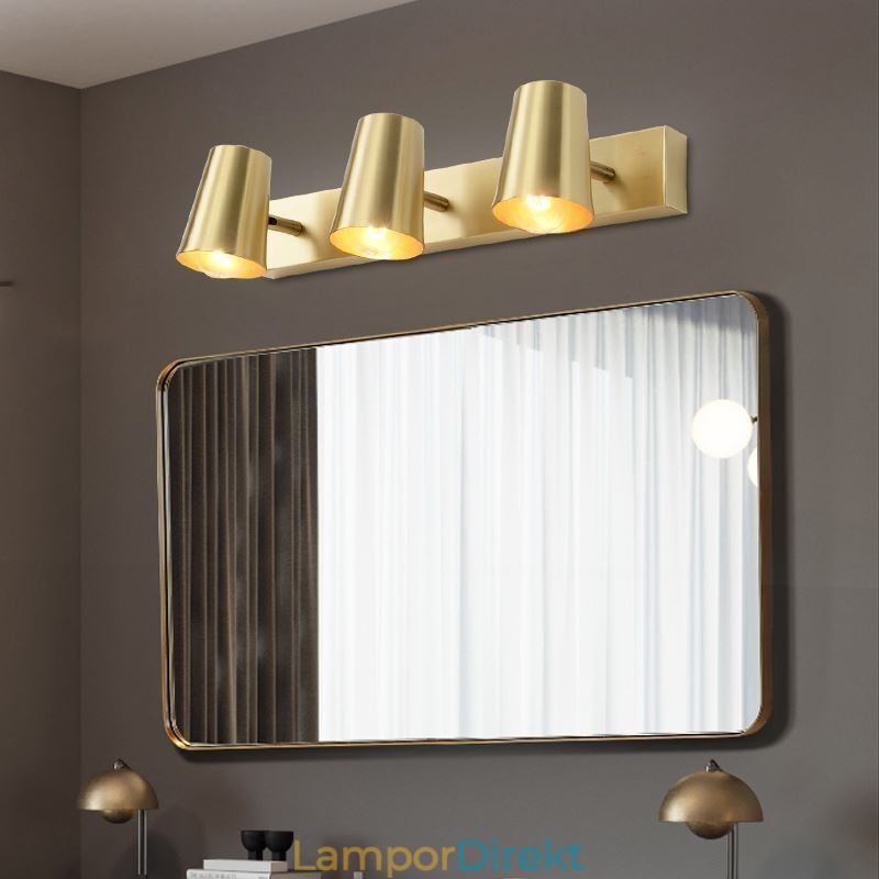 Nordic Brass Mirror Front Light Spot Vägglampa
