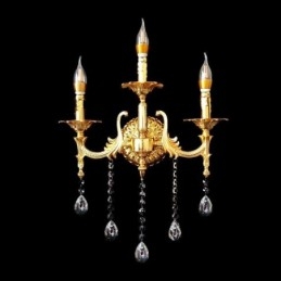 Europeisk Vägglampa Lyxig Vägglampa Crystal Drop Dekorationslampa Sängbelysning