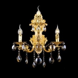 Europeiskt Mode Vägglampa Lyxig Crystal Drop Wall Sconce Belysning