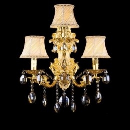 Europeiskt Mode Vägglampa Lyxig Crystal Drop Wall Sconce Belysning