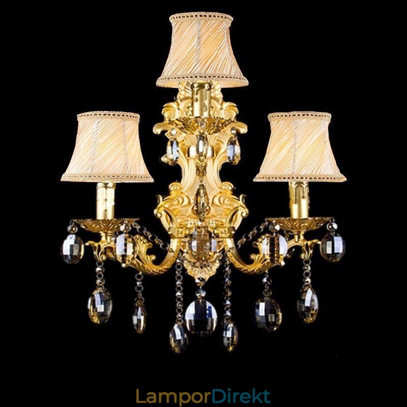 Europeiskt Mode Vägglampa Lyxig Crystal Drop Wall Sconce Belysning