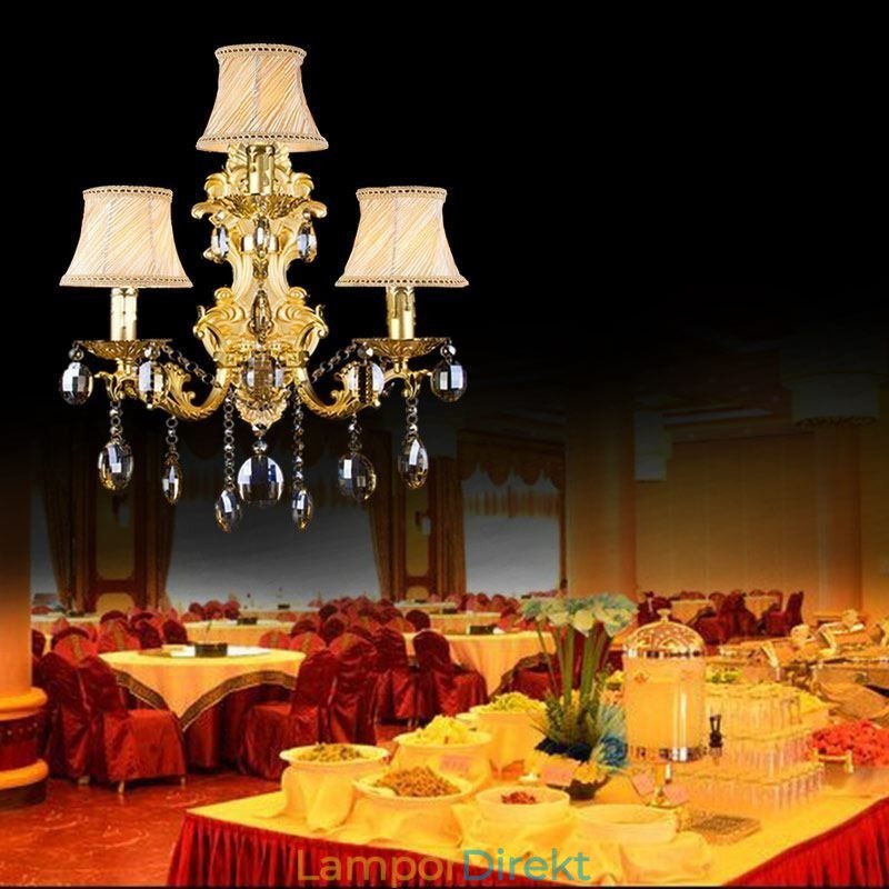 Europeiskt Mode Vägglampa Lyxig Crystal Drop Wall Sconce Belysning