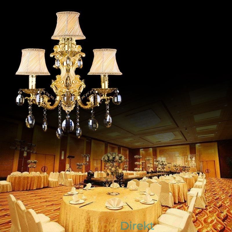 Europeiskt Mode Vägglampa Lyxig Crystal Drop Wall Sconce Belysning