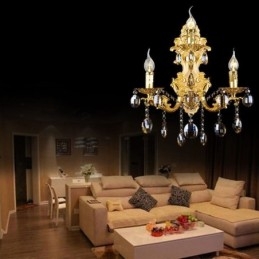 Europeiskt Mode Vägglampa Lyxig Crystal Drop Wall Sconce Belysning