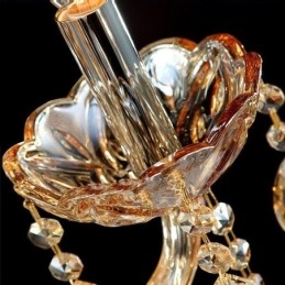Europeisk Vägglampa Amber Cognac Kristall Vägglampa Enkel Lampbelysning