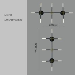 Vägglampa Skarvning Varmvit Kreativ Vägglampa Diy Kombinationslampa