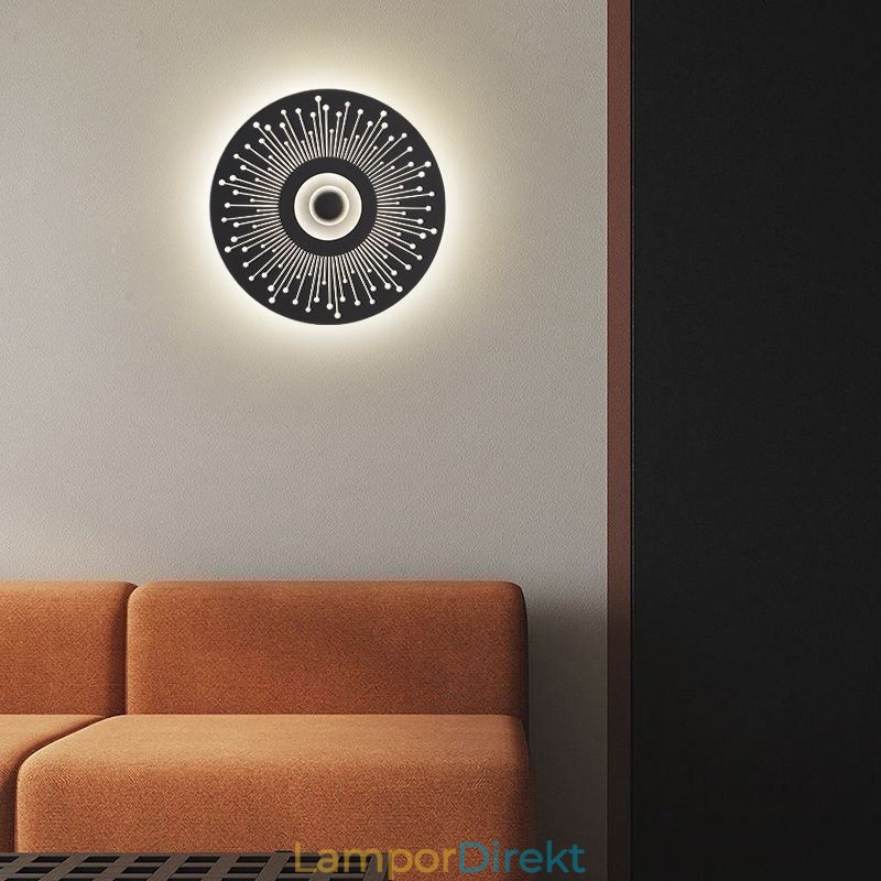 Vägglampa Nordic Full Copper Hollow Rund Vägglampa