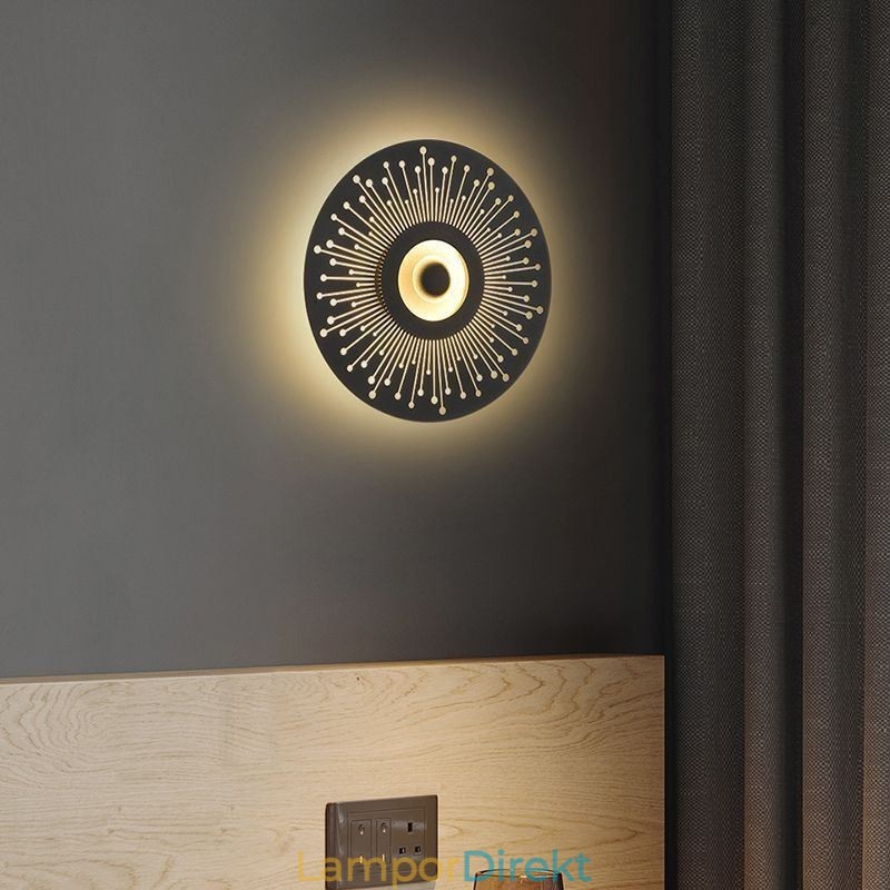 Vägglampa Nordic Full Copper Hollow Rund Vägglampa