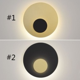 Nordic Wall Light Svart Guld Rund Hel Koppar Vägglampa