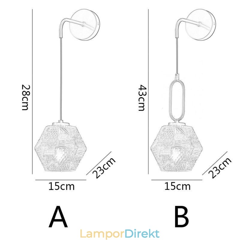 Modern Vägglampa Kreativ Vägglampa I Glas
