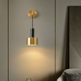 Modern Vägglampa Svart Guld Kontrastfärg Vägglampa
