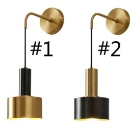 Modern Vägglampa Svart Guld Kontrastfärg Vägglampa