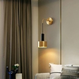 Modern Vägglampa Svart Guld Kontrastfärg Vägglampa