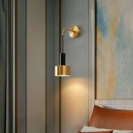 Modern Vägglampa Svart Guld Kontrastfärg Vägglampa