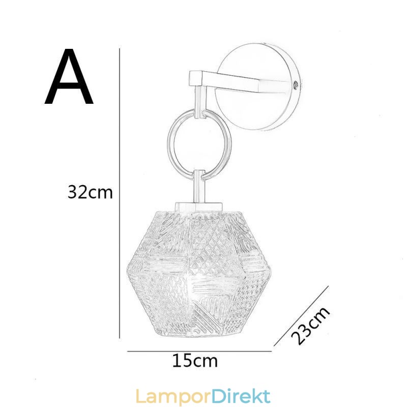 Modern Vägglampa Kreativ Vägglampa I Glas