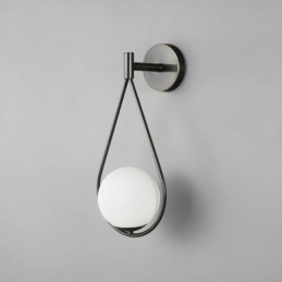 Modern Globe Wall Sconce Glas Vägglampa Svart Water Drop Wall Light