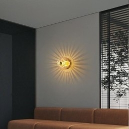 Modern Väggbelysning Med Klarglasskärm Borstad Vägglampa