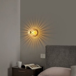 Modern Väggbelysning Med Klarglasskärm Borstad Vägglampa