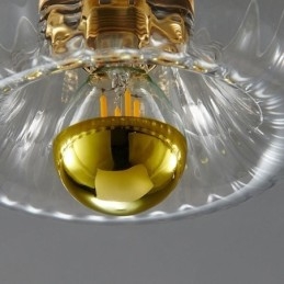 Modern Väggbelysning Med Klarglasskärm Borstad Vägglampa