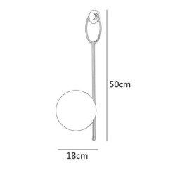 Modern Globe Vägglampa Borstad Guldglas Vägglampa