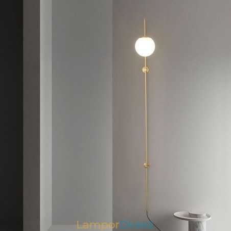 Modern Globe Vägglampa Borstad Guldglas Vägglampa Modern Globe Vägglampa Borstad Guldglas Vägglampa