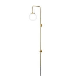 Modern Globe Vägglampa Borstad Guldglas Vägglampa