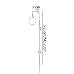 Modern Globe Vägglampa Borstad Guldglas Vägglampa