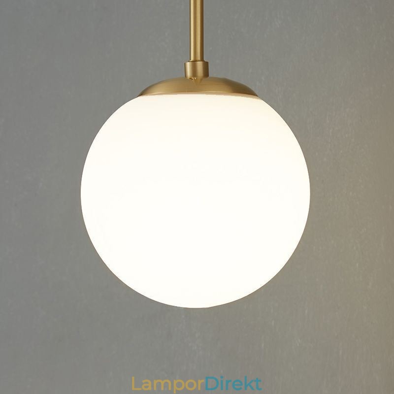 Modern Globe Vägglampa Borstad Guldglas Vägglampa