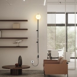 Globe Wall Sconce Lighting Mid Century Magic Bean Vägglampa Med Plugg
