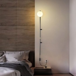 Globe Wall Sconce Lighting Mid Century Magic Bean Vägglampa Med Plugg