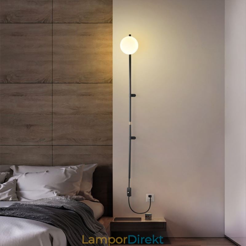 Globe Wall Sconce Lighting Mid Century Magic Bean Vägglampa Med Plugg