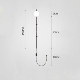 Globe Wall Sconce Lighting Mid Century Magic Bean Vägglampa Med Plugg